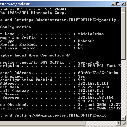 ipconfig